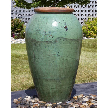 Tuscany FNT50484 Ceramic Triple Vase Complete Fountain Kit Vase Fountain Blue Thumb
